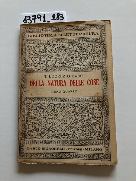 Della natura delle cose. Libro quarto