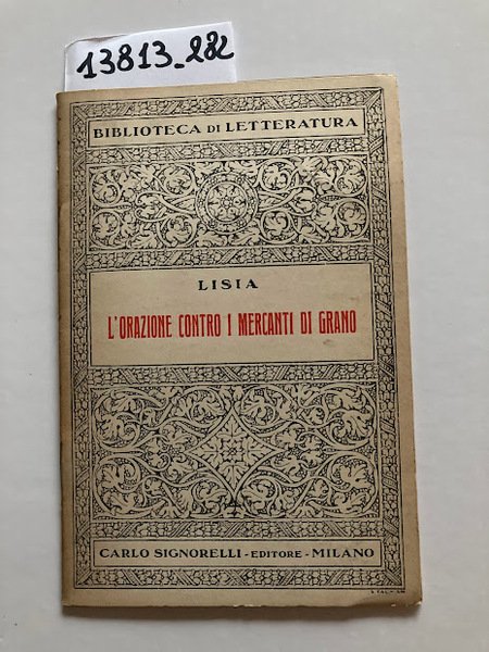 L'orazione contro i mercanti di grano