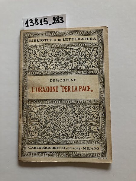 L'orazione per la pace