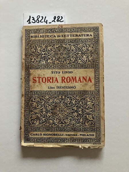 Storia romana. Libro trentesimo