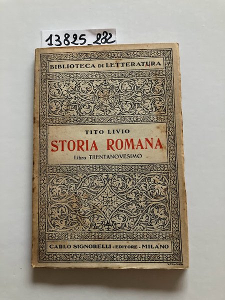 Storia romana. Libro trentanovesimo