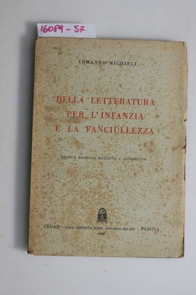 Della letteratura per l'infanzia e la fanciullezza