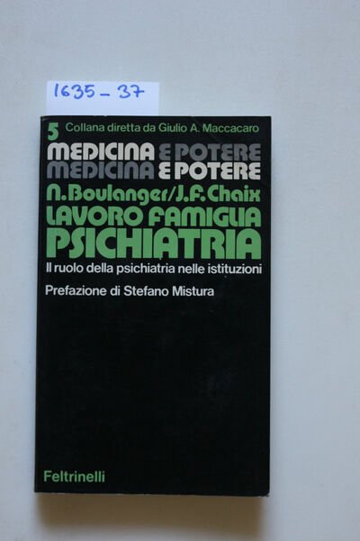 Lavoro, famiglia psichiatria. Il ruolo della psichiatria nelle istituzioni