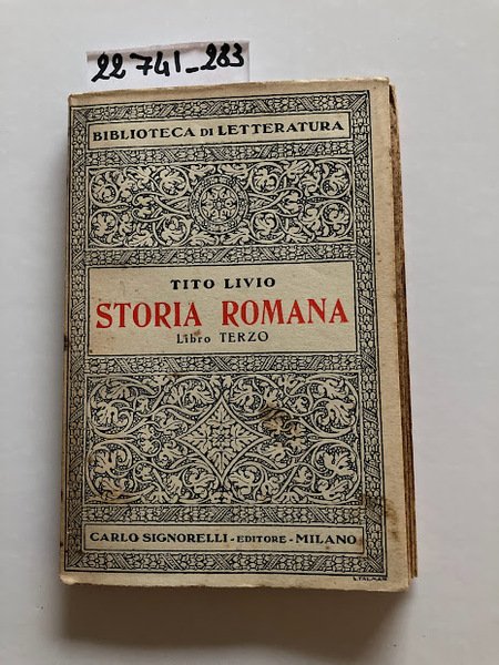 Storia romana. Libro terzo