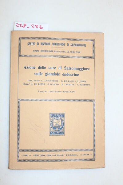 Azione delle cure di Salsomaggiore sulle glandole endocrine