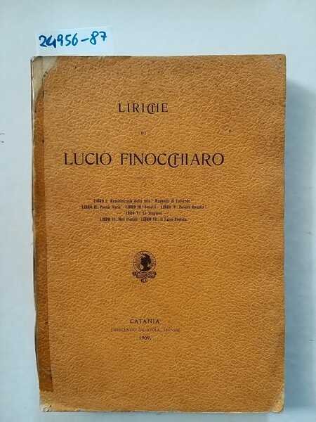 Liriche di Lucio Finocchiaro - Libro I, II, III, IV