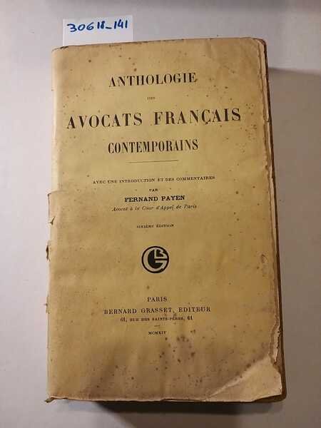 Anthologie des avocats français contemporains