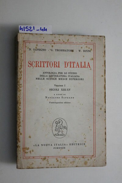 Scrittori d'Italia, volume I