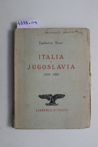 Italia e Jugoslavia (1918-1928)