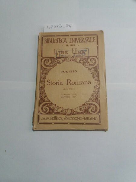 Storia Romana - libro primo - traduzione di Alfredo Vita