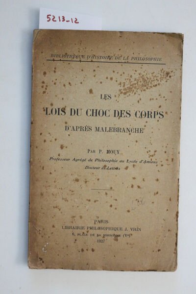 Les lois du choc des corps d'apres Malebranche