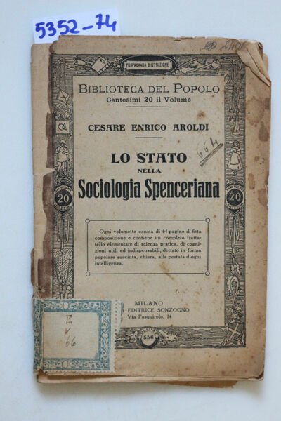 Lo Stato nella sociologia Spenceriana