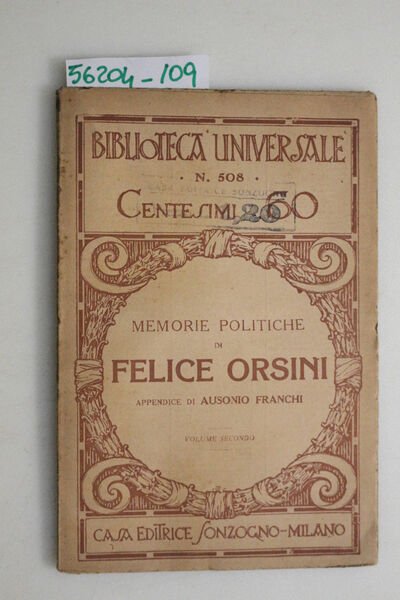 Memorie politiche di Felice Orsini