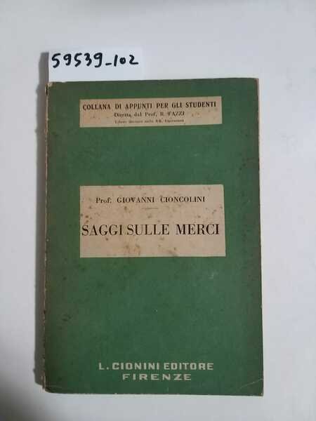 Saggi sulle merci