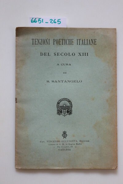 Tenzoni poetiche italiane del secolo XIII