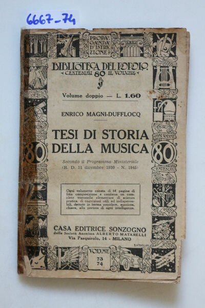 Tesi di storia della musica