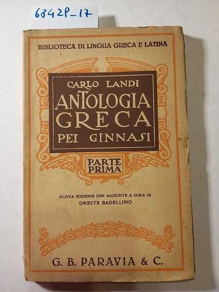 Antologia greca per i ginnasi letture per la V classe