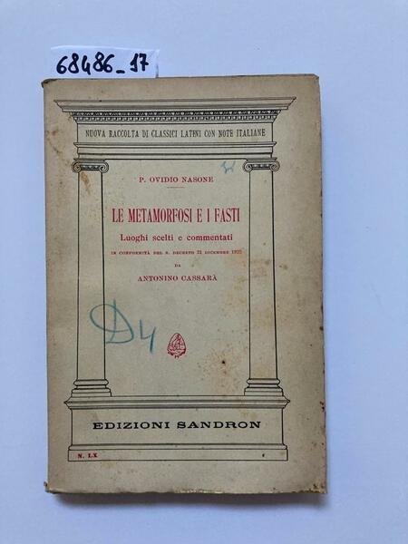 Le Metamorfosi e i Fasti a cura di Antonio Cassarà
