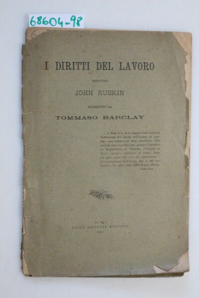 I diritti del lavoro secondo john ruskin