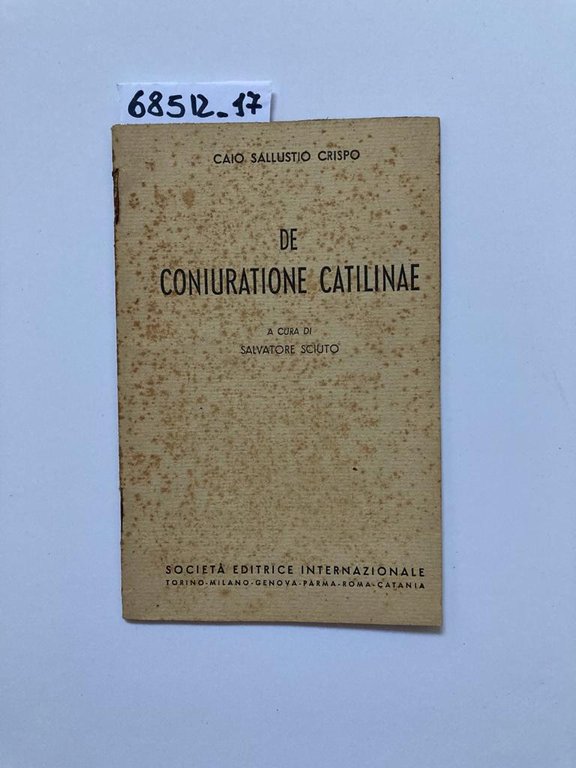 De Coniuratione Catilinae (a cura di Salvatore Sciuto)