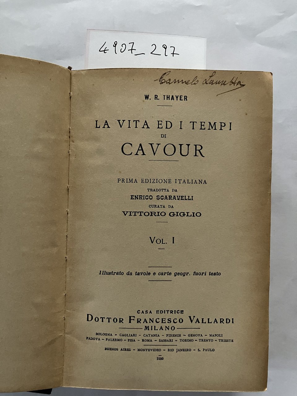 La vita e i tempi di Cavour.Prima edizione italiana tradotta …