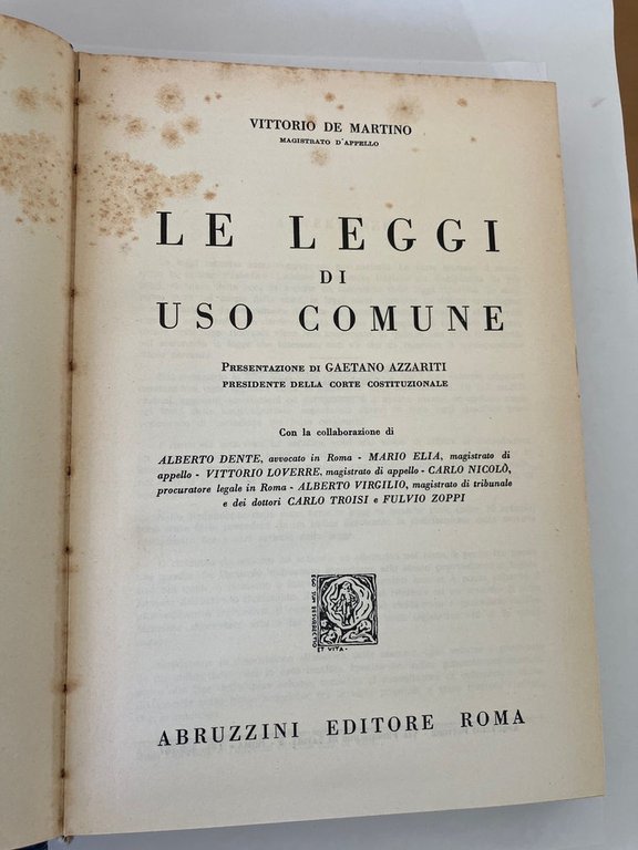 Le leggi di uso comune - Vol. IV: I - …