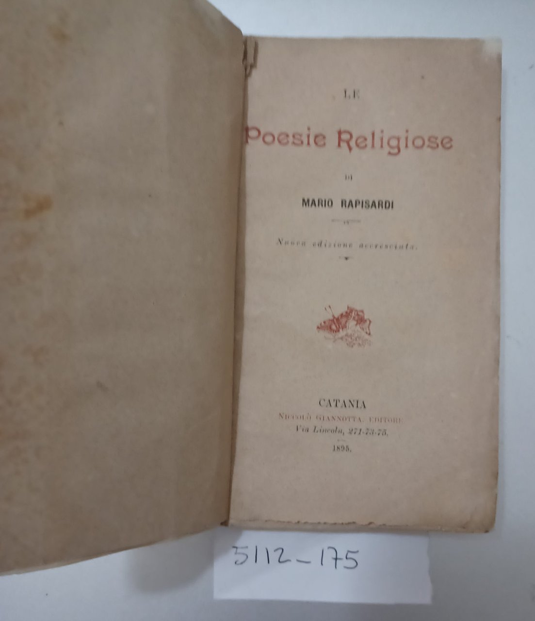 Le poesie religiose di Mario Rapisardi. Nuova edizione accresciuta | Immagine principale