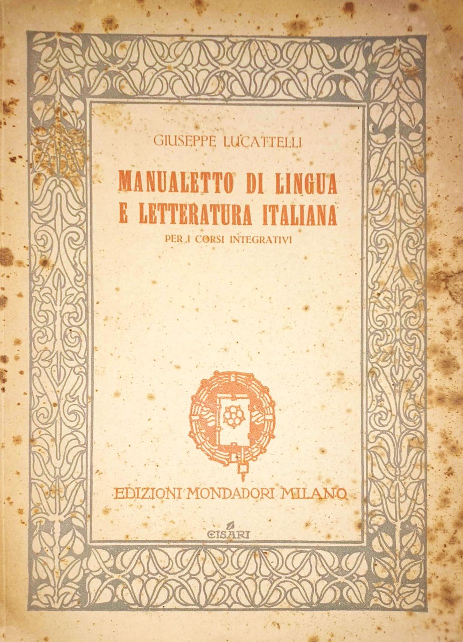 Manualetto di lingua e letteratura italiana