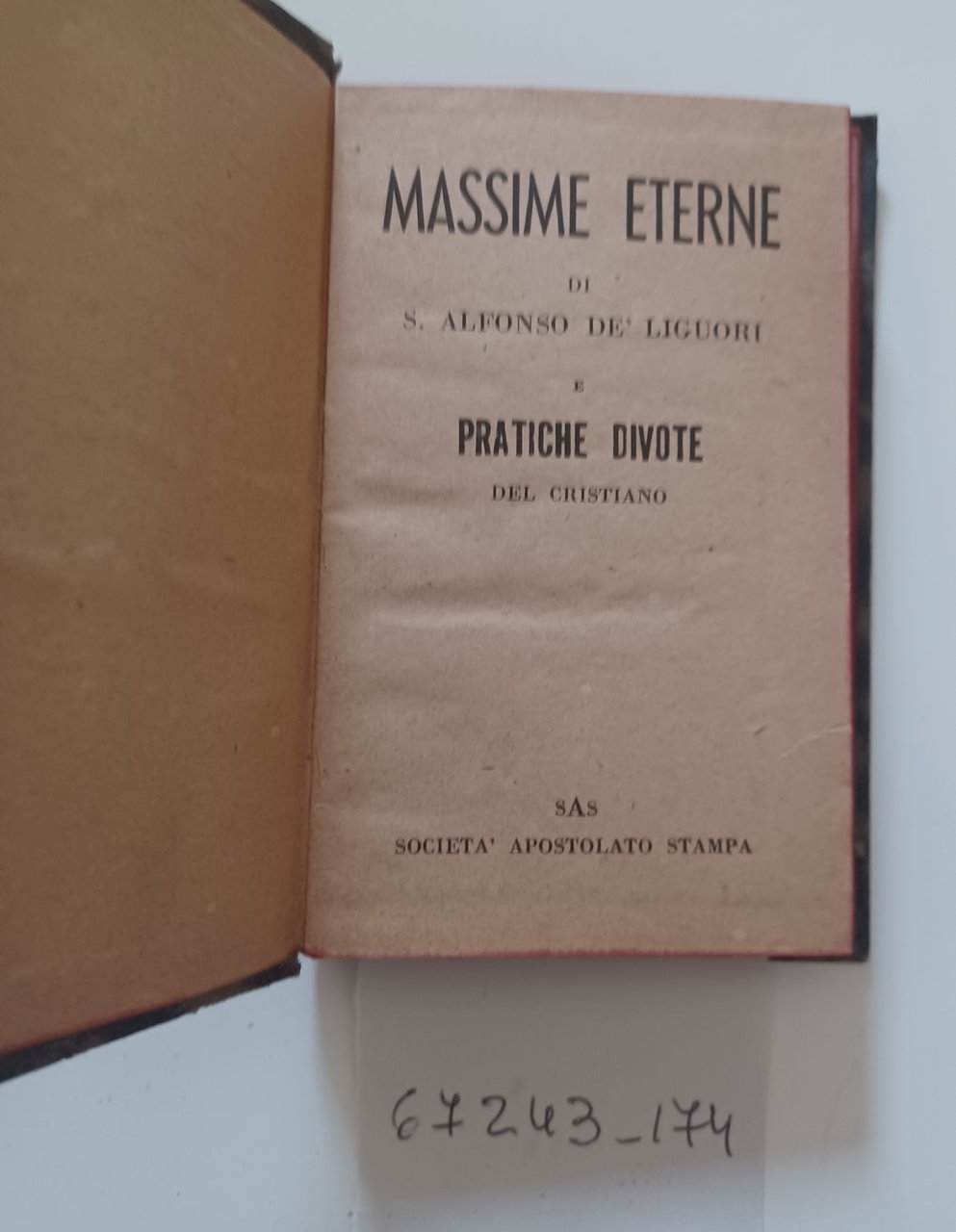 Massime eterne e pratiche divote del cristiano | Immagine principale