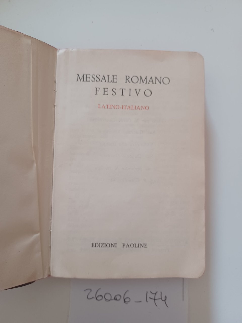 Messale Romano Festivo | Immagine principale