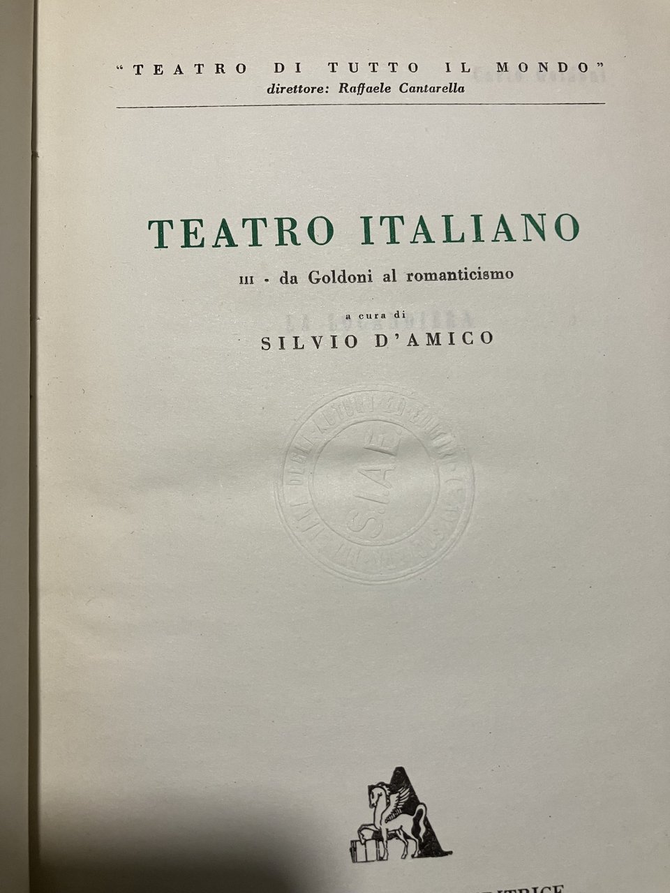 Teatro Italiano. V volumi