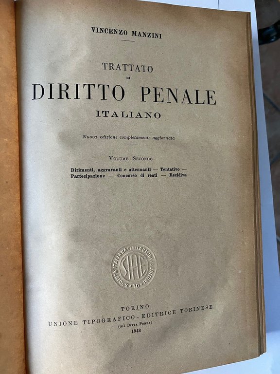 Trattato di diritto penale italiano