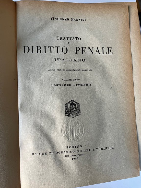 Trattato di diritto penale italiano