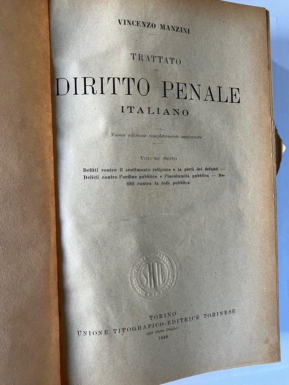 Trattato di diritto penale italiano