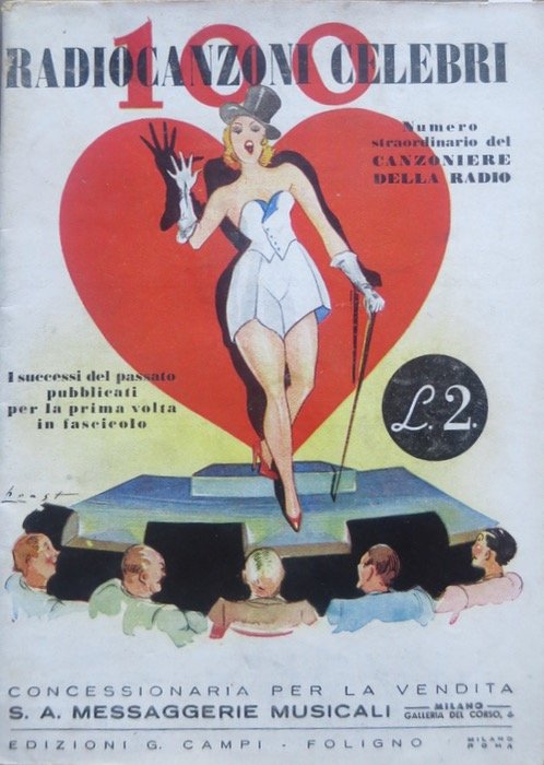 100 radio canzoni celebri: II fascicolo 1940.
