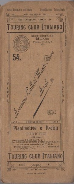 Touring Club Ciclistico Italiano: planimetrie e profili ciclistici: 54. Avezzano-Colli …