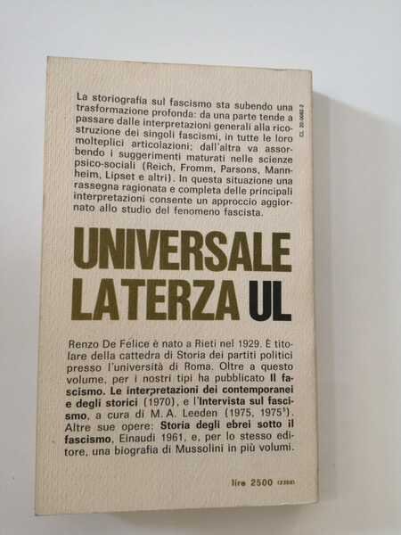 Le interpretazioni del fascismo.