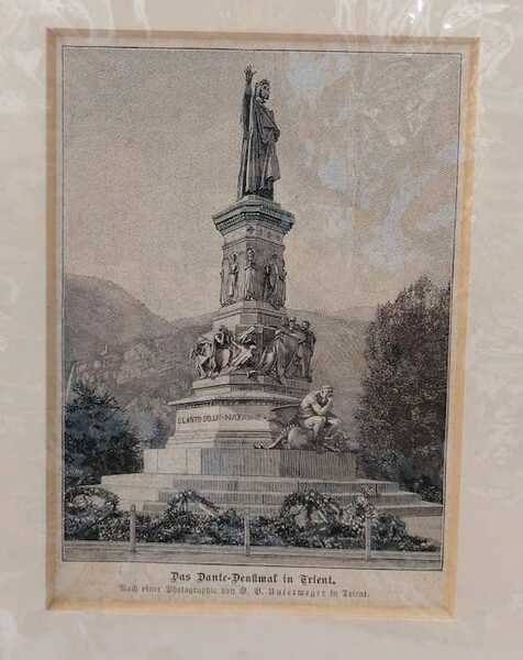 Das Dante-Denkmal in Trient. Nach einer Photographie von G. B. …