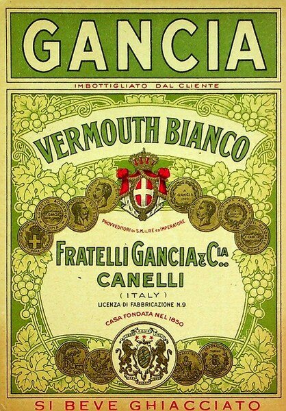 Gancia: vermouth bianco: Fratelli Gancia & C.: Canelli.