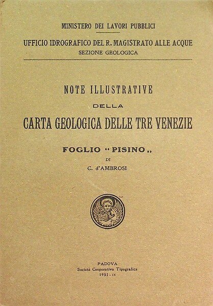 Note illustrative della carta geologica delle tre Venezie: Foglio Pisino.