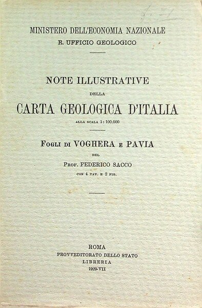 Note illustrative della carta geologica d'Italia alla scala 1:100.000: Fogli …