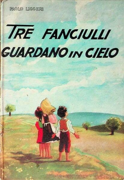 Tre fanciulli guardano in cielo.