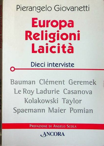 Europa, religioni, laicità : dieci interviste.