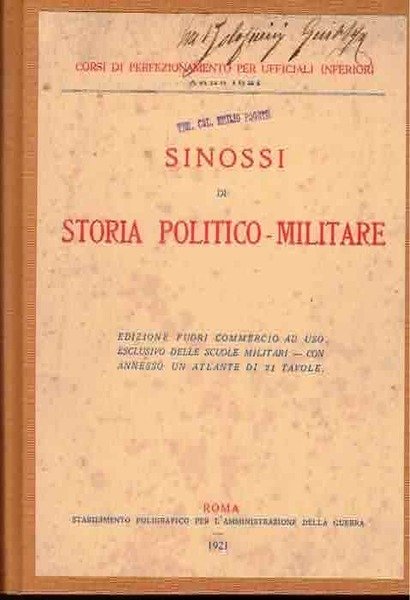 Sinossi di storia politico-militare.