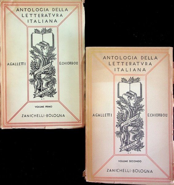 Antologia della letteratura italiana: 1. Dalle origini all'Umanesimo; 2. Dal …