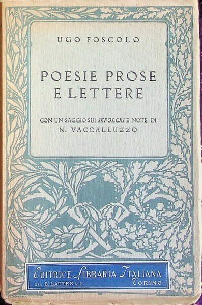 Poesie prose e lettere.