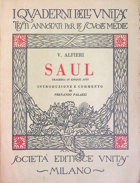 Saul: tragedia in cinque atti.