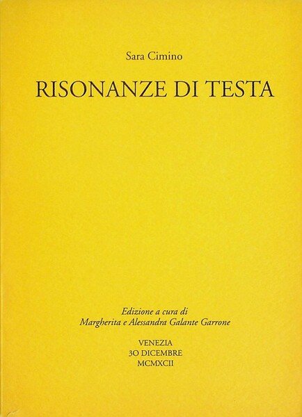 Risonanze di testa.