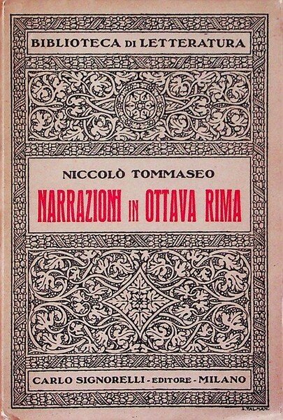 Narrazioni in ottava rima: Una serva, La contessa Matilde, Rut.
