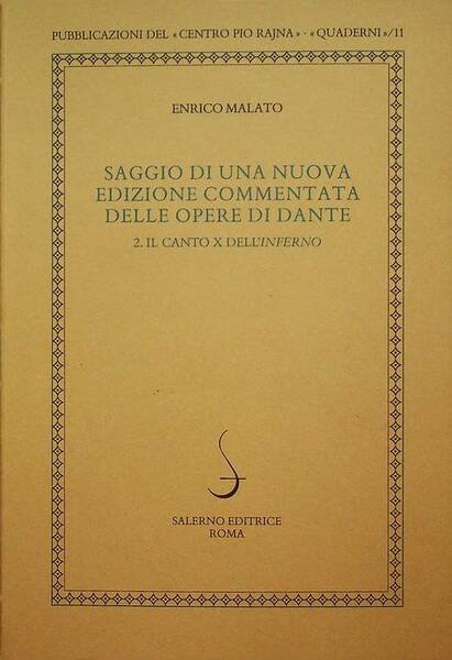 Saggio di una nuova edizione commentata delle opere di Dante: …